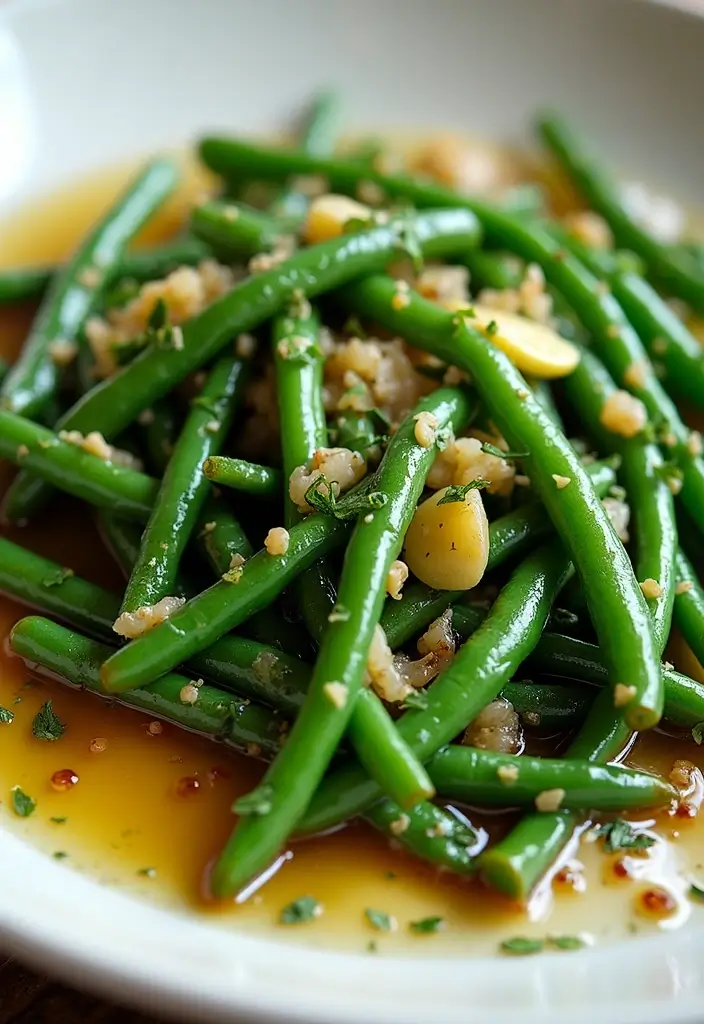 27 Low Calorie Vegetarian Recipes for Healthy Dinners 17 27 Low Calorie Vegetarian Recipes for Healthy Dinners - 17. Lemon Garlic Green Bean Stir-Fry