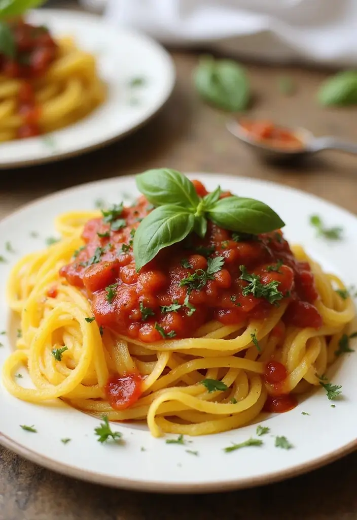 27 Low Calorie Vegetarian Recipes for Healthy Dinners 18 27 Low Calorie Vegetarian Recipes for Healthy Dinners - 18. Spaghetti Squash with Marinara