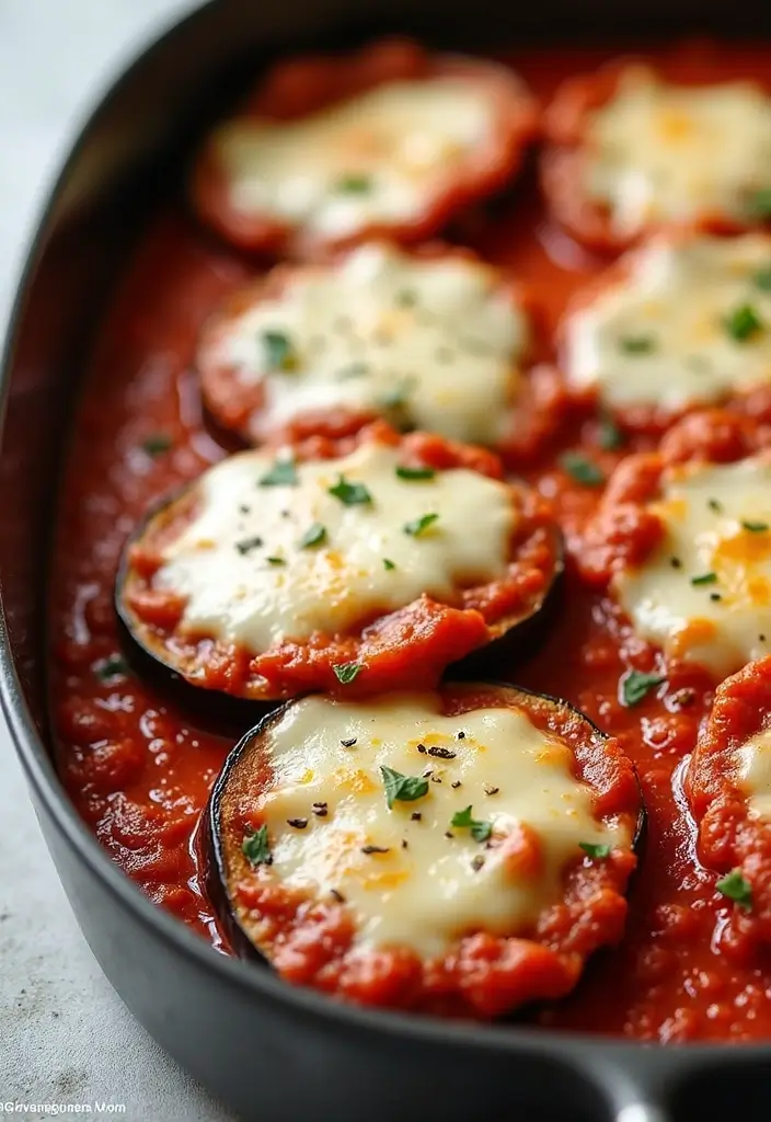 27 Low Calorie Vegetarian Recipes for Healthy Dinners 20 27 Low Calorie Vegetarian Recipes for Healthy Dinners - 20. Eggplant Parmesan Bake