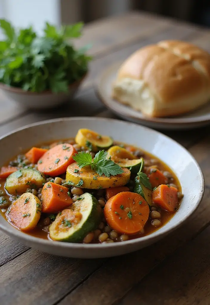 27 Low Calorie Vegetarian Recipes for Healthy Dinners 3 27 Low Calorie Vegetarian Recipes for Healthy Dinners - 3. Mediterranean Vegetable and Lentil Stew