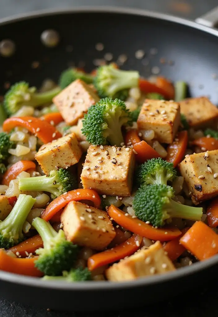 27 Low Calorie Vegetarian Recipes for Healthy Dinners 5 27 Low Calorie Vegetarian Recipes for Healthy Dinners - 5. Spicy Vegetable and Tofu Stir-Fry