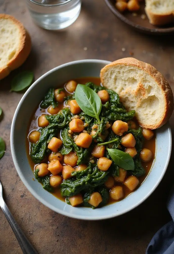 27 Quick and Easy Vegetarian Indian Dinner Recipes 21 27 Quick and Easy Vegetarian Indian Dinner Recipes - 21. Spinach and Chickpea Stew