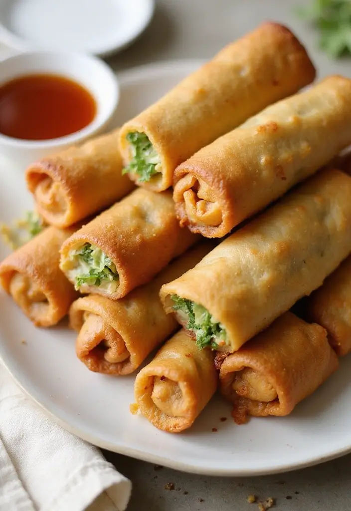 27 Quick and Easy Vegetarian Indian Dinner Recipes 27 27 Quick and Easy Vegetarian Indian Dinner Recipes - 27. Baked Vegetable Spring Rolls