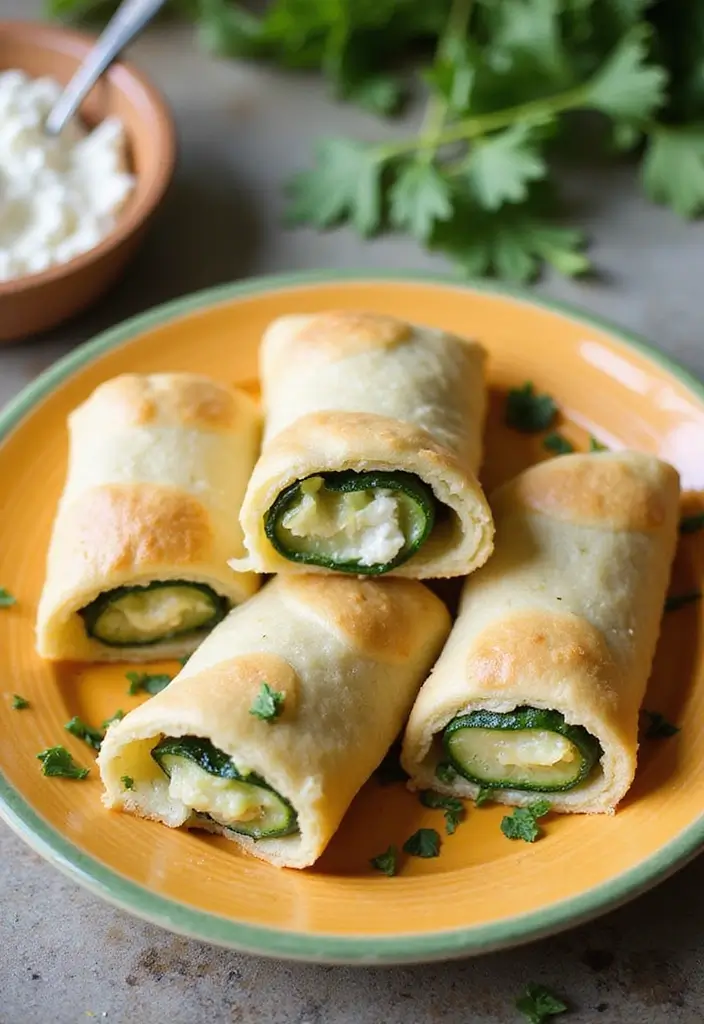 27 Savory Vegetarian Filo Pastry Recipes That Impress 11 27 Savory Vegetarian Filo Pastry Recipes That Impress - 11. Zucchini and Feta Filo Rolls