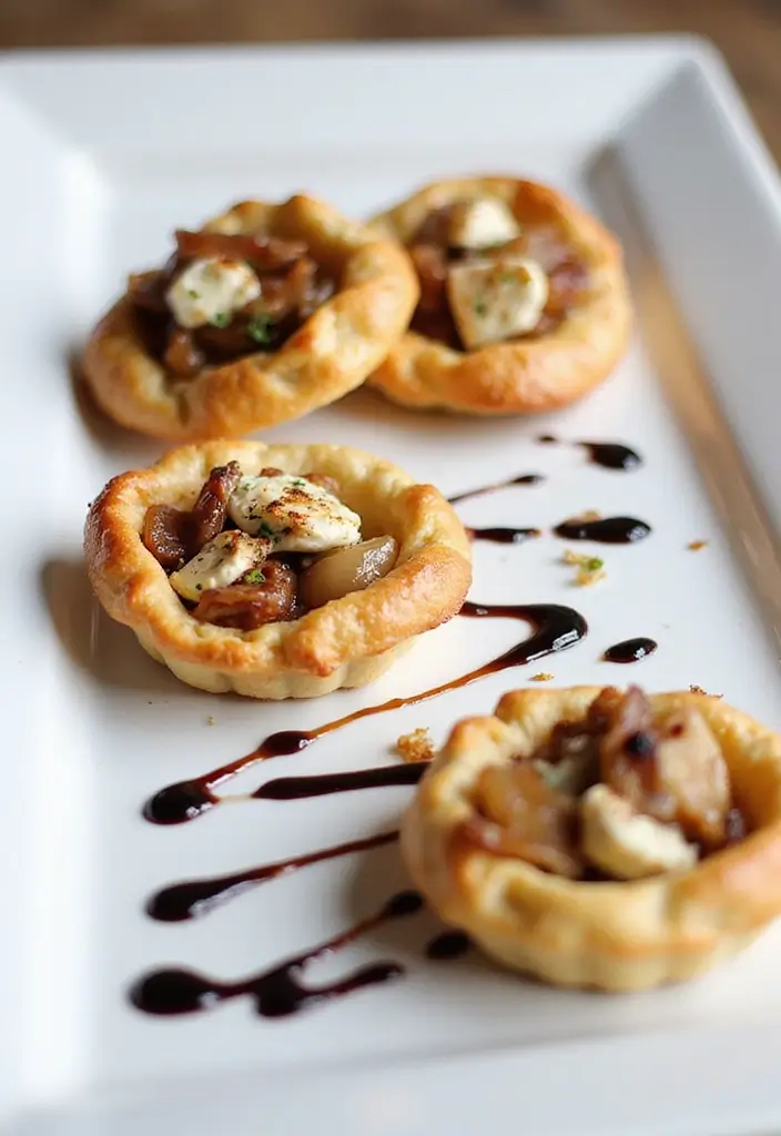 27 Savory Vegetarian Filo Pastry Recipes That Impress 14 27 Savory Vegetarian Filo Pastry Recipes That Impress - 14. Caramelized Onion and Goat Cheese Filo Tarts