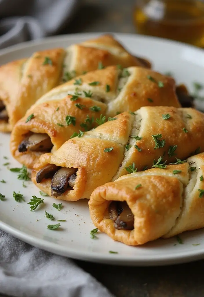 27 Savory Vegetarian Filo Pastry Recipes That Impress 2 27 Savory Vegetarian Filo Pastry Recipes That Impress - 2. Mushroom and Thyme Filo Rolls