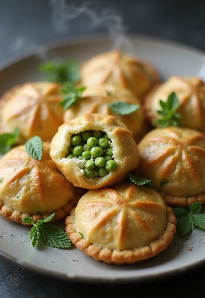 27 Savory Vegetarian Filo Pastry Recipes That Impress 24 27 Savory Vegetarian Filo Pastry Recipes That Impress - 24. Pea and Mint Filo Pastry Puffs