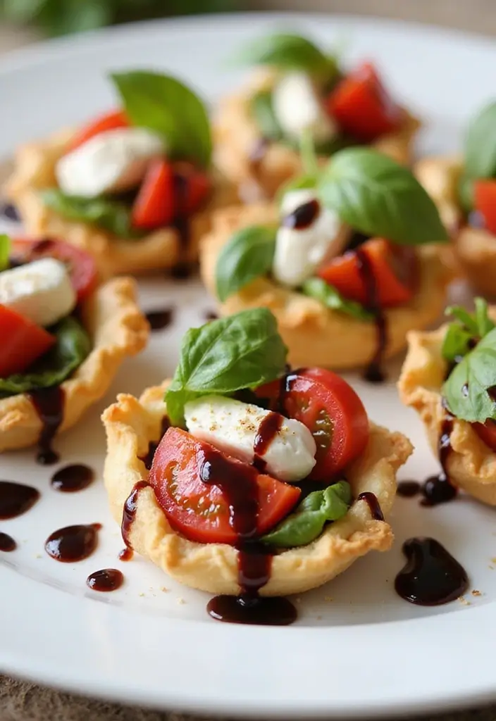 27 Savory Vegetarian Filo Pastry Recipes That Impress 7 27 Savory Vegetarian Filo Pastry Recipes That Impress - 7. Caprese Filo Bites