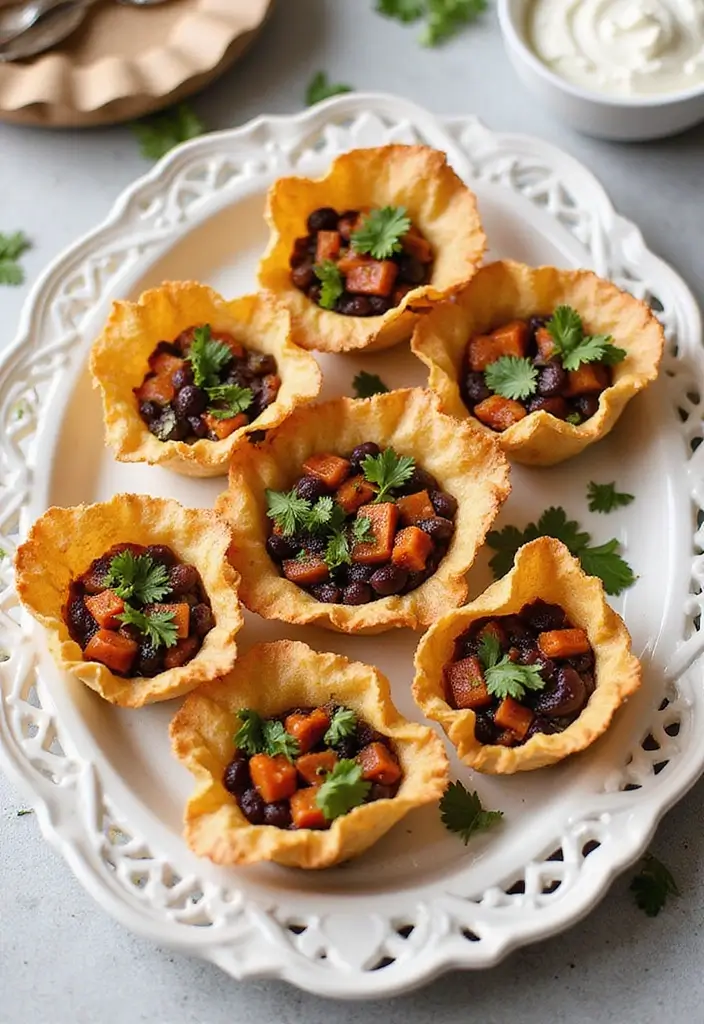27 Savory Vegetarian Filo Pastry Recipes That Impress 9 27 Savory Vegetarian Filo Pastry Recipes That Impress - 9. Sweet Potato and Black Bean Filo Cups