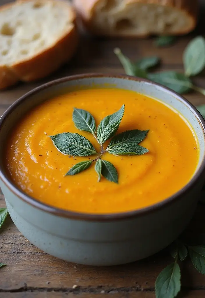 27 Vegetarian Dinner Party Recipes That Impress Guests 9 27 Vegetarian Dinner Party Recipes That Impress Guests - 9. Butternut Squash Soup with Sage