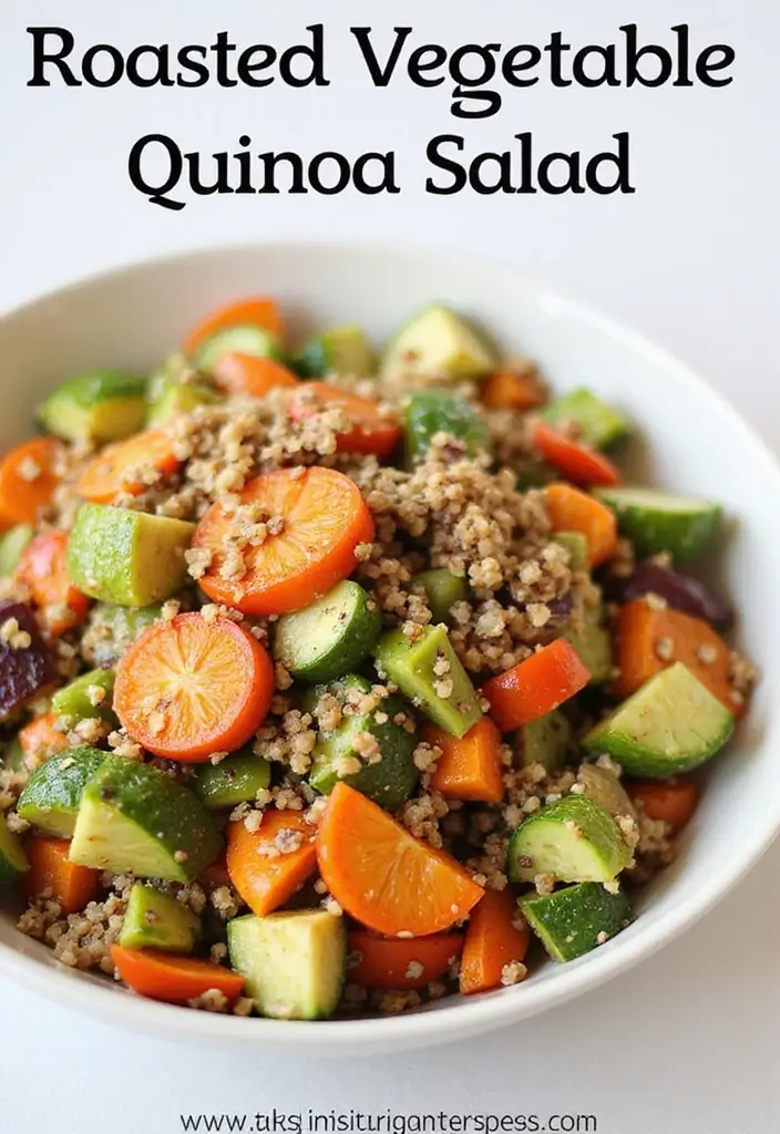 27 Vegetarian Dinner Recipes That Are Easy and Delicious 16 27 Vegetarian Dinner Recipes That Are Easy and Delicious - 16. Roasted Vegetable Quinoa Salad