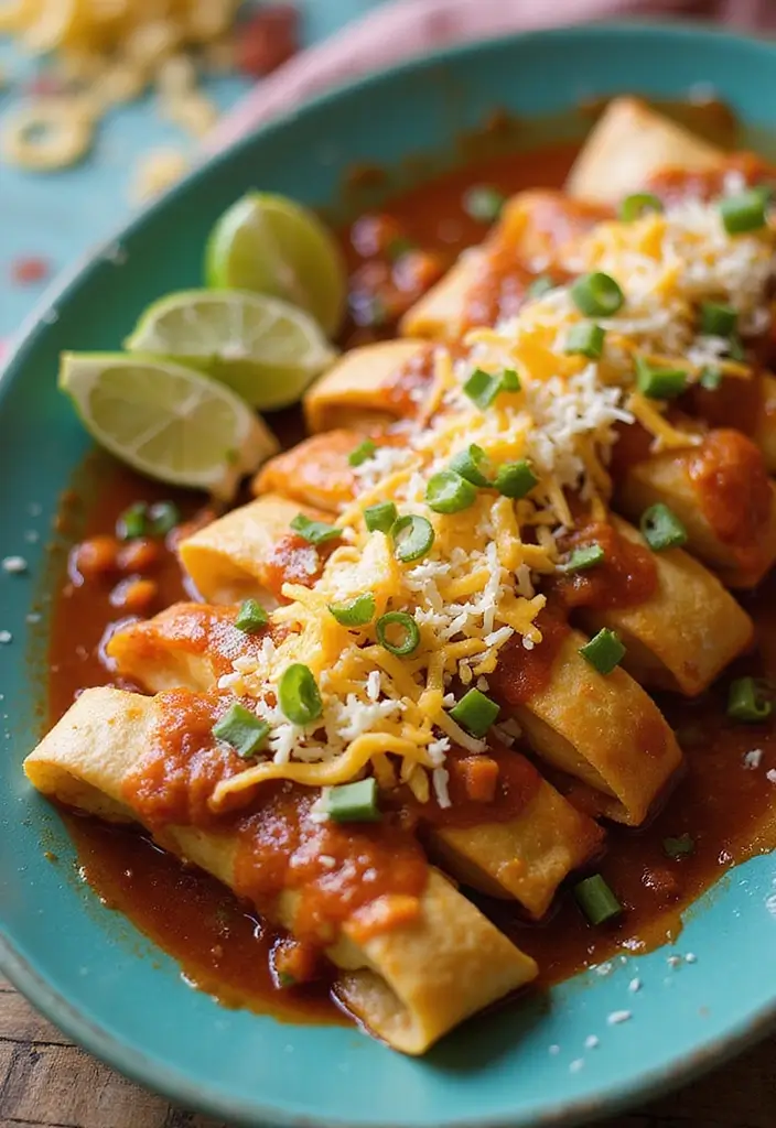 27 Vegetarian Dinner Recipes That Are Easy and Delicious 17 27 Vegetarian Dinner Recipes That Are Easy and Delicious - 17. Veggie-loaded Enchiladas