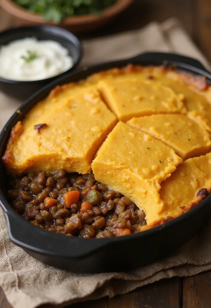 27 Vegetarian Dinner Recipes That Are Easy and Delicious 6 27 Vegetarian Dinner Recipes That Are Easy and Delicious - 6. Lentil and Sweet Potato Shepherd’s Pie