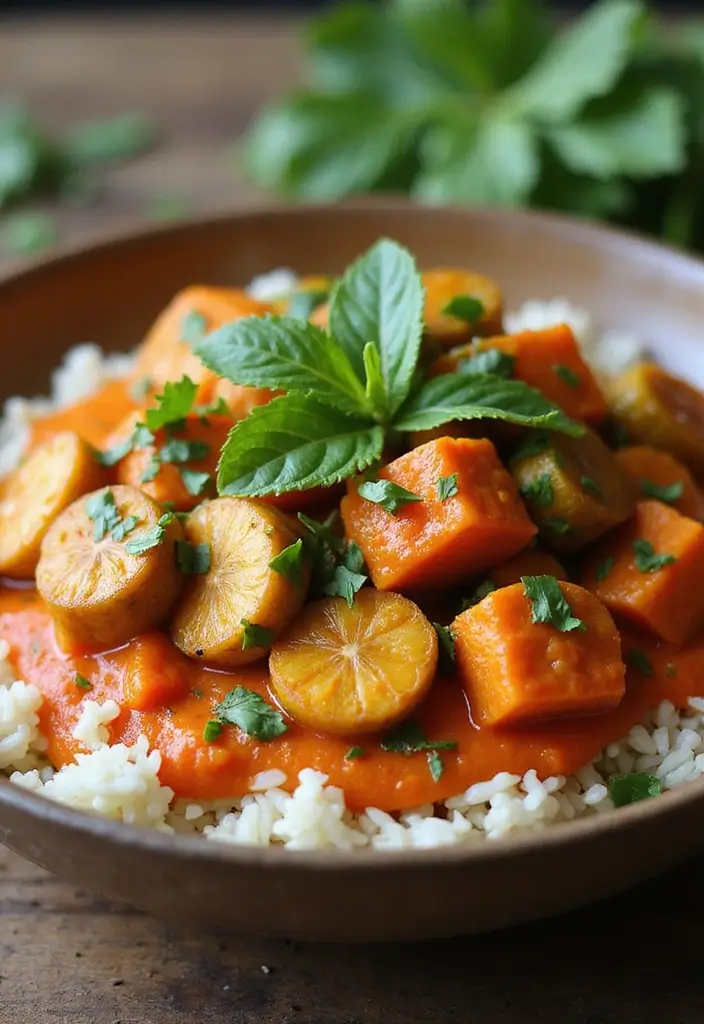 28 Easy Vegetarian Slow Cooker Recipes for Comfort Meals 12 28 Easy Vegetarian Slow Cooker Recipes for Comfort Meals - 12. Thai Red Curry Vegetables