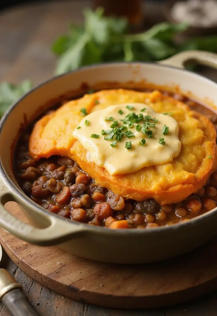 28 Easy Vegetarian Slow Cooker Recipes for Comfort Meals 13 28 Easy Vegetarian Slow Cooker Recipes for Comfort Meals - 13. Lentil and Sweet Potato Shepherd’s Pie