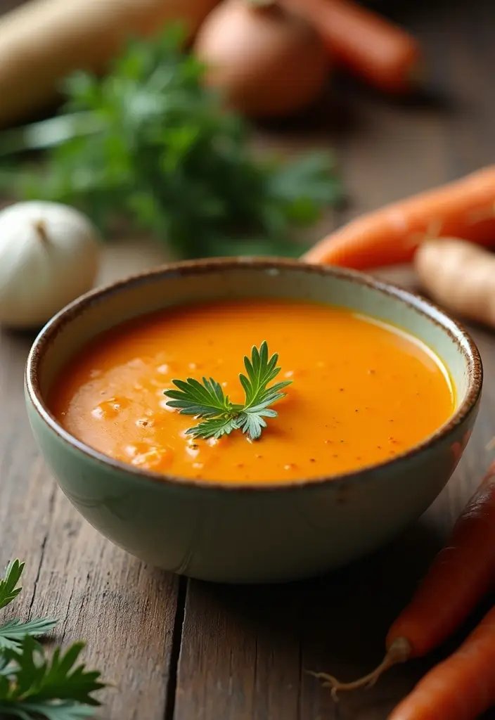 28 Easy Vegetarian Slow Cooker Recipes for Comfort Meals 14 28 Easy Vegetarian Slow Cooker Recipes for Comfort Meals - 14. Carrot and Ginger Soup