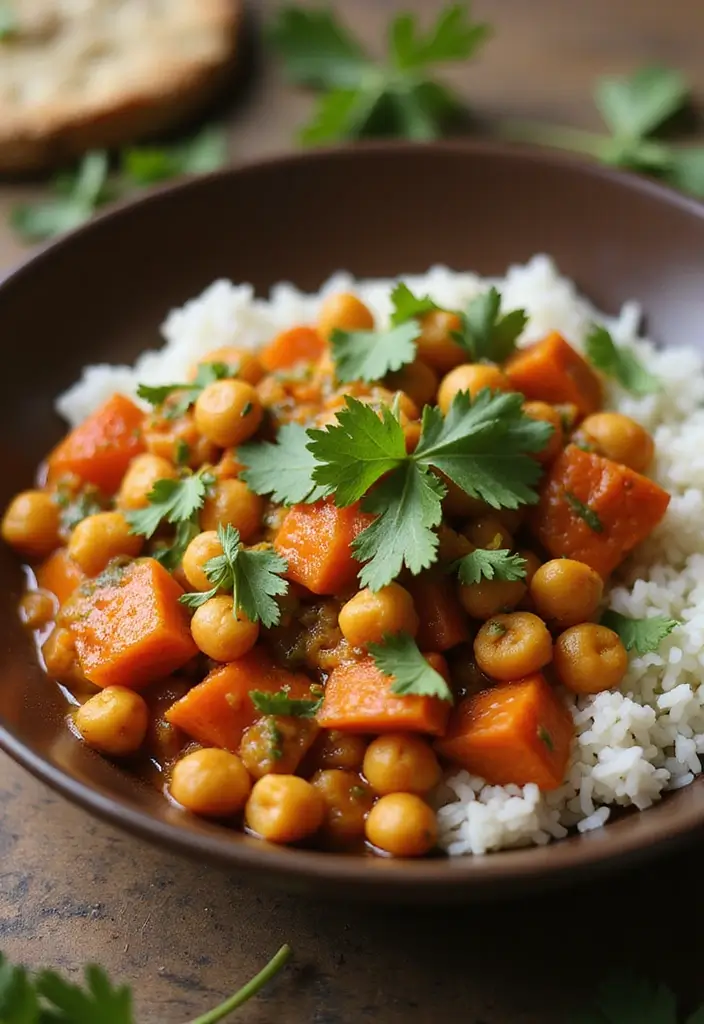 28 Easy Vegetarian Slow Cooker Recipes for Comfort Meals 15 28 Easy Vegetarian Slow Cooker Recipes for Comfort Meals - 15. Vegetable Curry with Chickpeas