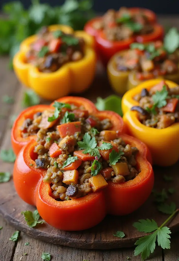 28 Easy Vegetarian Slow Cooker Recipes for Comfort Meals 6 28 Easy Vegetarian Slow Cooker Recipes for Comfort Meals - 6. Veggie-Packed Stuffed Peppers