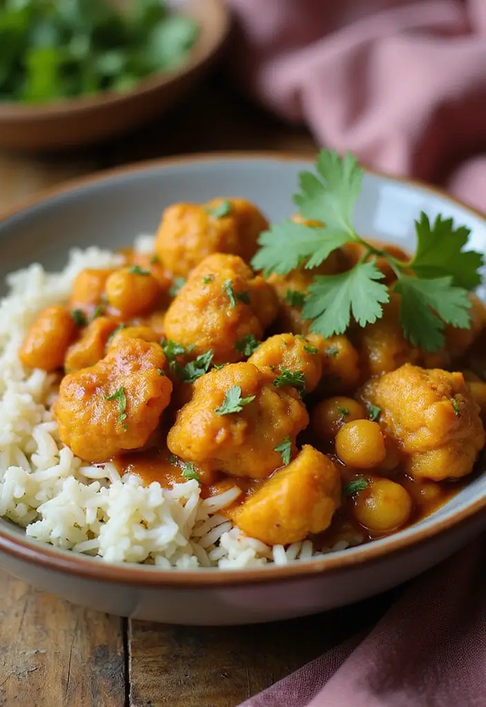 28 Easy Vegetarian Slow Cooker Recipes for Comfort Meals 8 28 Easy Vegetarian Slow Cooker Recipes for Comfort Meals - 8. Curried Cauliflower and Chickpeas