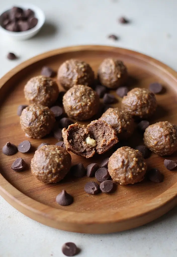 28 High Protein Vegetarian Snack Recipes You’ll Love 24 28 High Protein Vegetarian Snack Recipes You’ll Love - 24. Tahini & Dark Chocolate Energy Balls