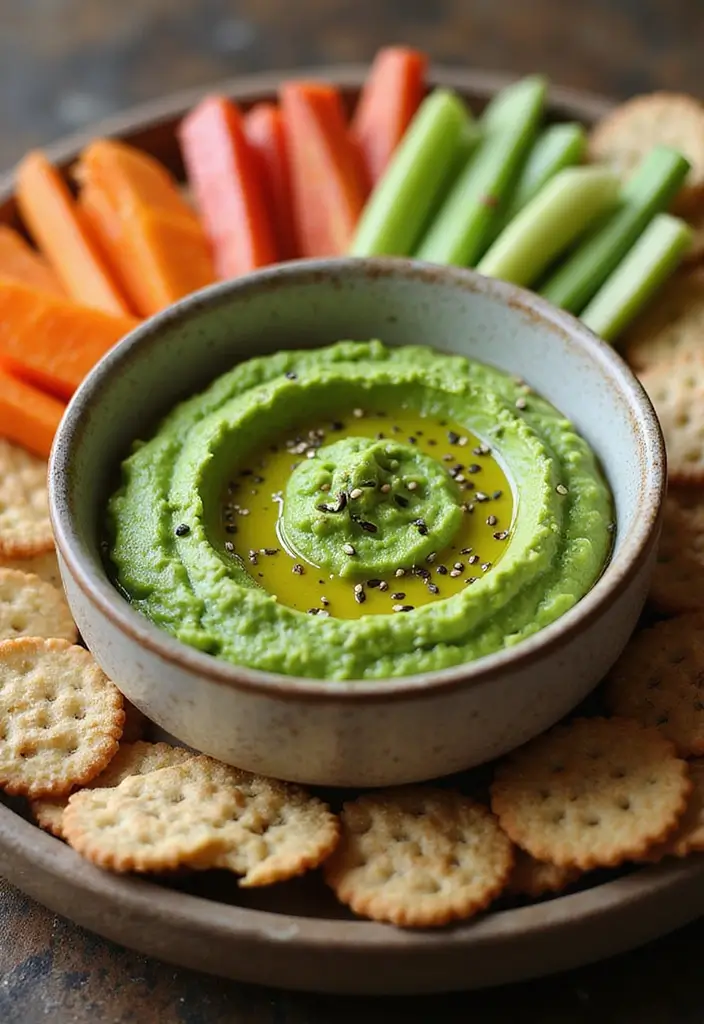 28 High Protein Vegetarian Snack Recipes You’ll Love 3 28 High Protein Vegetarian Snack Recipes You’ll Love - 3. Edamame Hummus