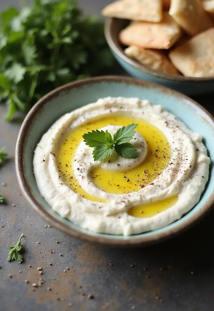 28 Middle Eastern Vegetarian Recipes Packed with Flavor 11 28 Middle Eastern Vegetarian Recipes Packed with Flavor - 11. Labneh with Olive Oil and Za'atar