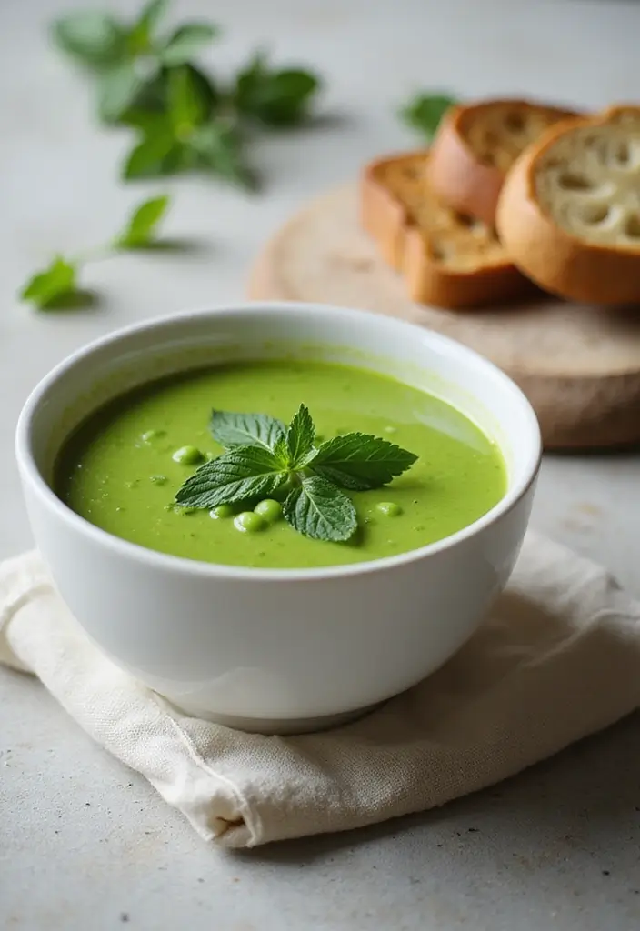 28 Middle Eastern Vegetarian Recipes Packed with Flavor 17 28 Middle Eastern Vegetarian Recipes Packed with Flavor - 17. Pea and Mint Soup