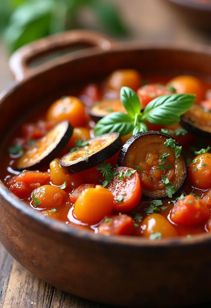 28 Middle Eastern Vegetarian Recipes Packed with Flavor 21 28 Middle Eastern Vegetarian Recipes Packed with Flavor - 21. Eggplant and Tomato Stew