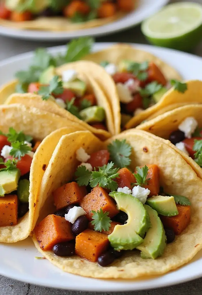 28 Middle Eastern Vegetarian Recipes Packed with Flavor 22 28 Middle Eastern Vegetarian Recipes Packed with Flavor - 22. Sweet Potato and Black Bean Tacos