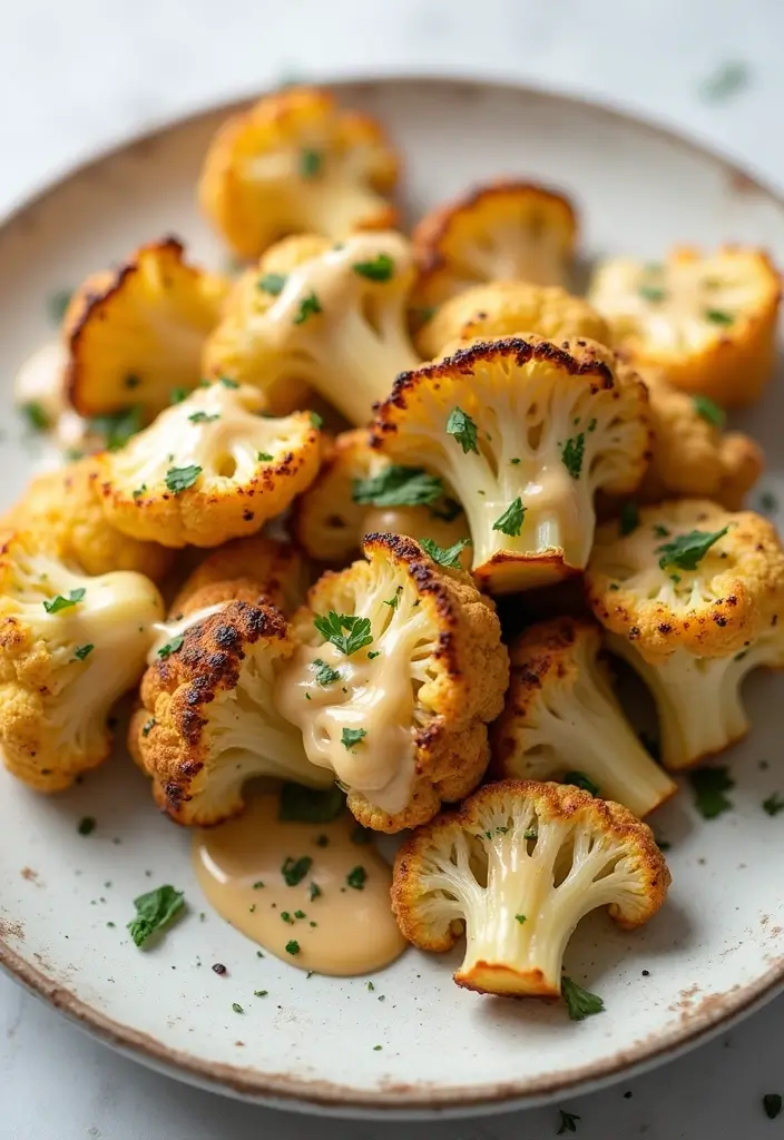 28 Middle Eastern Vegetarian Recipes Packed with Flavor 23 28 Middle Eastern Vegetarian Recipes Packed with Flavor - 23. Roasted Cauliflower with Tahini Sauce