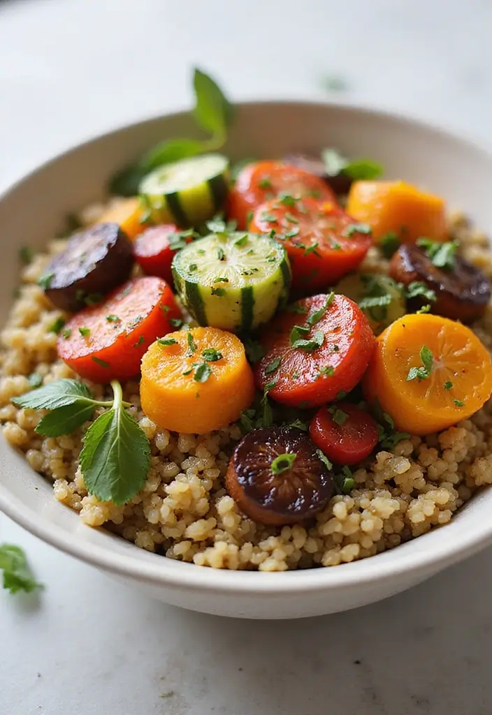 28 Vegetarian Dinner Recipes for Two That Are Simple and Tasty 11 28 Vegetarian Dinner Recipes for Two That Are Simple and Tasty - 11. Roasted Vegetable Quinoa Bowl