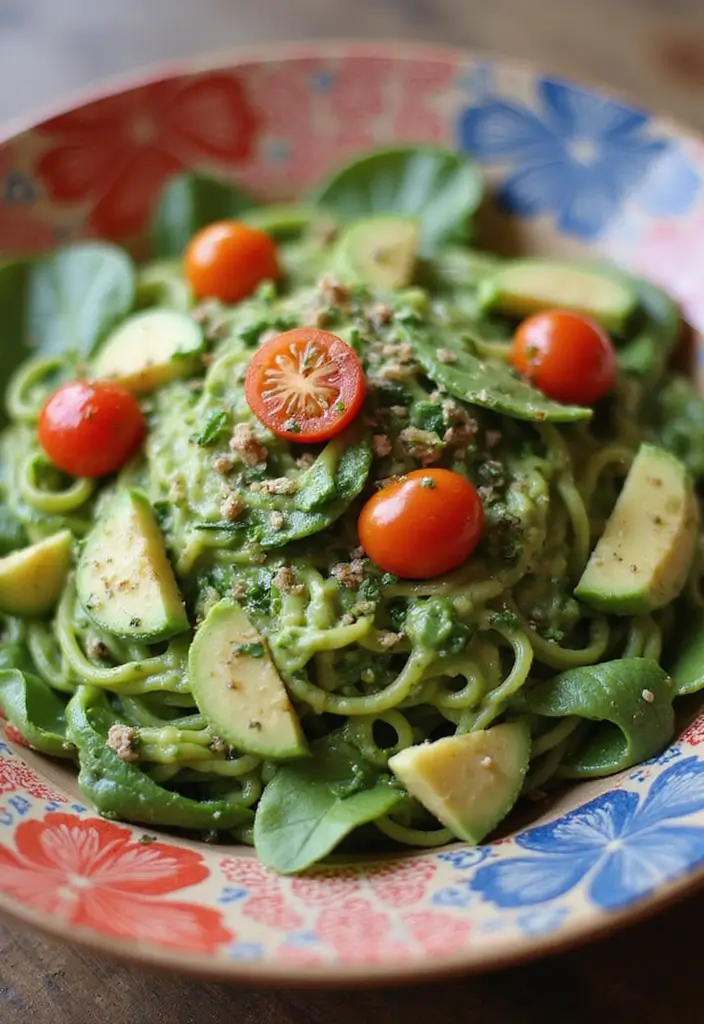 28 Vegetarian Dinner Recipes for Two That Are Simple and Tasty 14 28 Vegetarian Dinner Recipes for Two That Are Simple and Tasty - 14. Creamy Avocado and Spinach Pasta