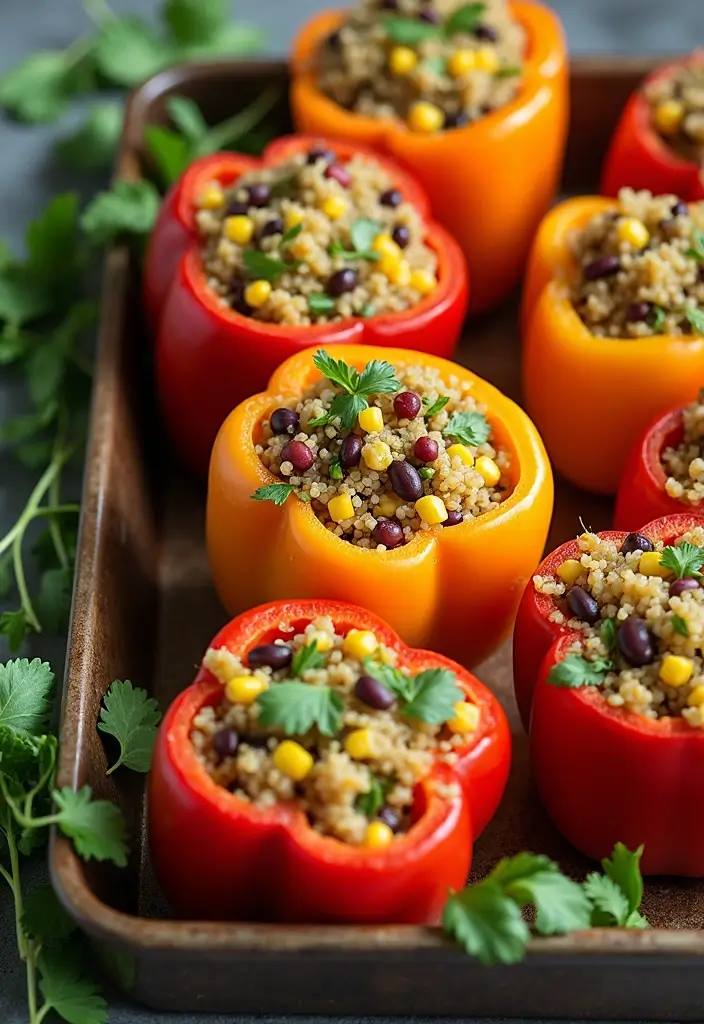 28 Vegetarian Dinner Recipes for Two That Are Simple and Tasty 2 28 Vegetarian Dinner Recipes for Two That Are Simple and Tasty - 2. Quinoa Stuffed Bell Peppers