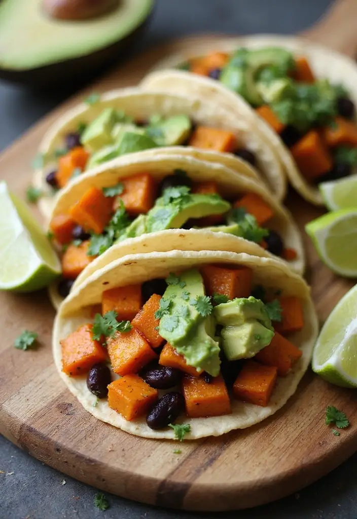 28 Vegetarian Dinner Recipes for Two That Are Simple and Tasty 5 28 Vegetarian Dinner Recipes for Two That Are Simple and Tasty - 5. Sweet Potato and Black Bean Tacos