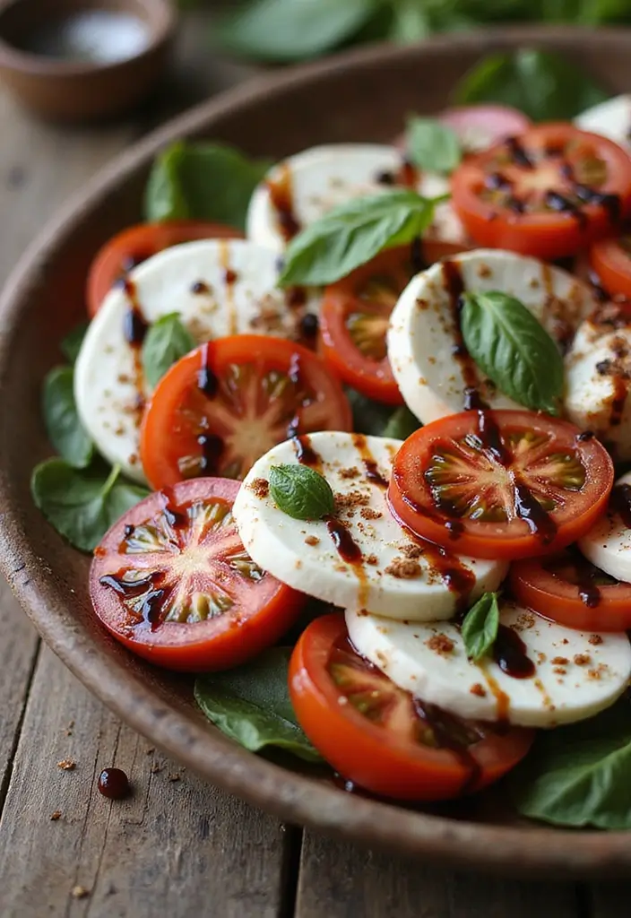 28 Vegetarian Dinner Recipes for Two That Are Simple and Tasty 7 28 Vegetarian Dinner Recipes for Two That Are Simple and Tasty - 7. Caprese Salad with Balsamic Glaze