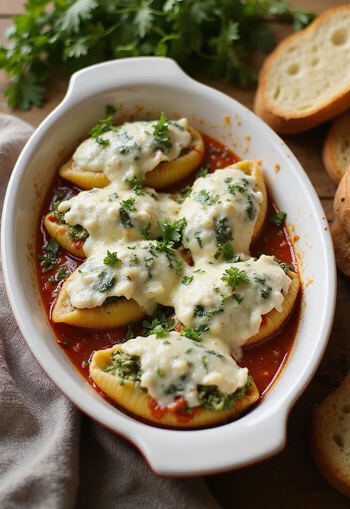 28 Vegetarian Dinner Recipes for Two That Are Simple and Tasty 9 28 Vegetarian Dinner Recipes for Two That Are Simple and Tasty - 9. Spinach and Feta Stuffed Shells