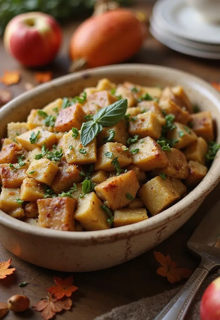 28 Vegetarian Thanksgiving Side Dish Recipes for the Holiday Table 12 28 Vegetarian Thanksgiving Side Dish Recipes for the Holiday Table - 12. Apple and Sage Stuffing