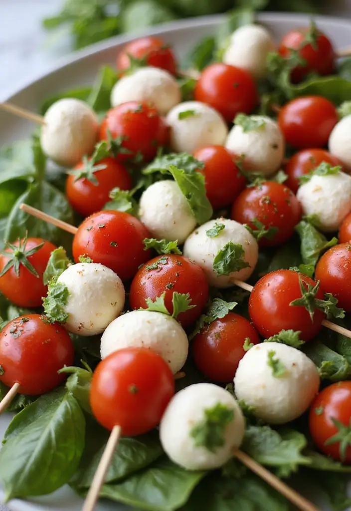 28 Vegetarian Thanksgiving Side Dish Recipes for the Holiday Table 13 28 Vegetarian Thanksgiving Side Dish Recipes for the Holiday Table - 13. Caprese Salad Skewers