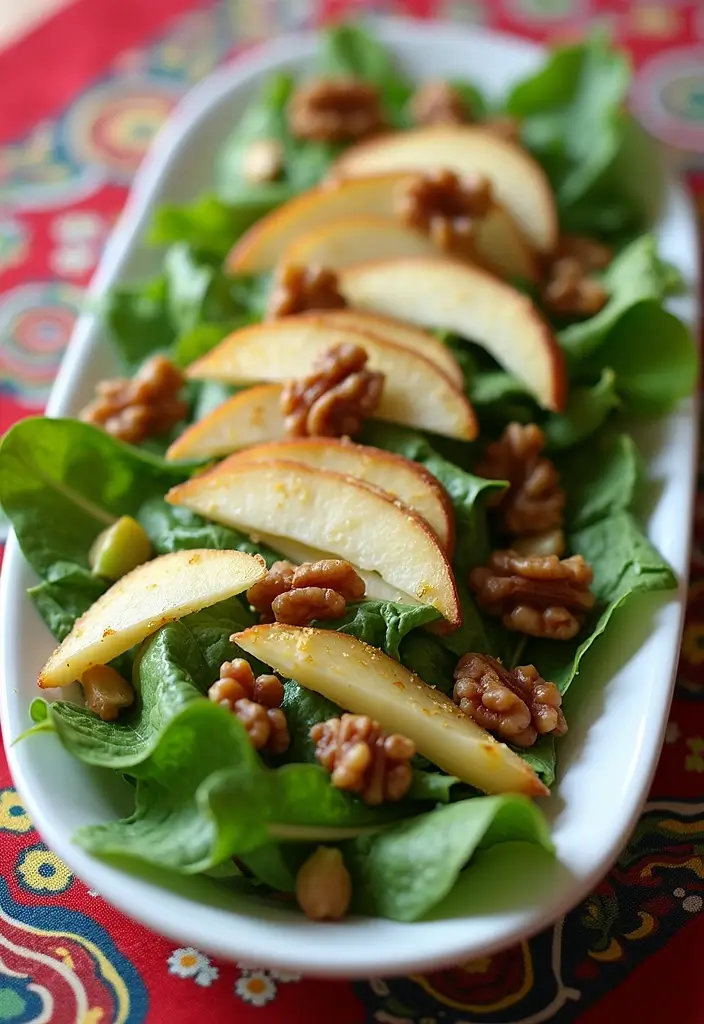 28 Vegetarian Thanksgiving Side Dish Recipes for the Holiday Table 17 28 Vegetarian Thanksgiving Side Dish Recipes for the Holiday Table - 17. Mixed Greens Salad with Pears and Walnuts