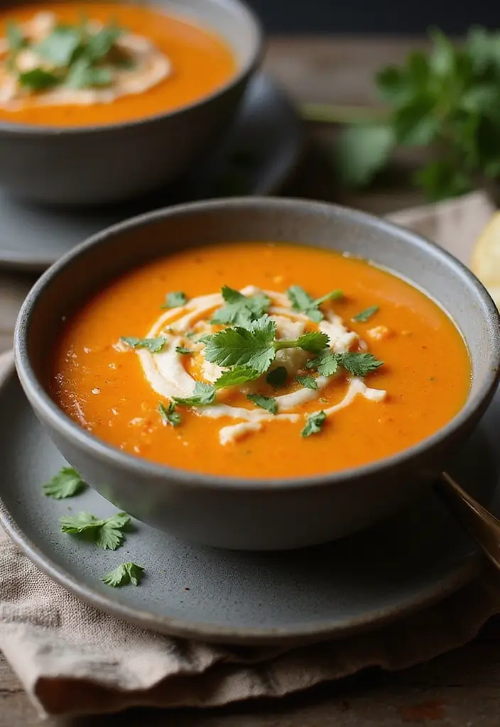 28 Vegetarian Thanksgiving Side Dish Recipes for the Holiday Table 21 28 Vegetarian Thanksgiving Side Dish Recipes for the Holiday Table - 21. Thai-inspired Sweet Potato and Coconut Soup