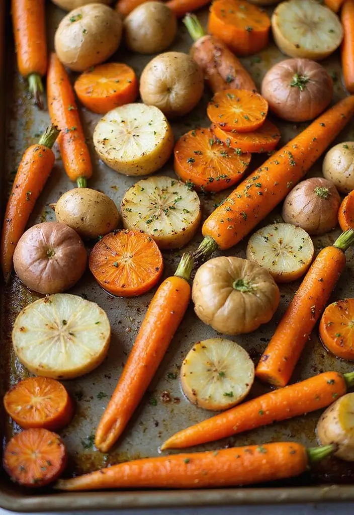 28 Vegetarian Thanksgiving Side Dish Recipes for the Holiday Table 8 28 Vegetarian Thanksgiving Side Dish Recipes for the Holiday Table - 8. Roasted Root Vegetable Medley