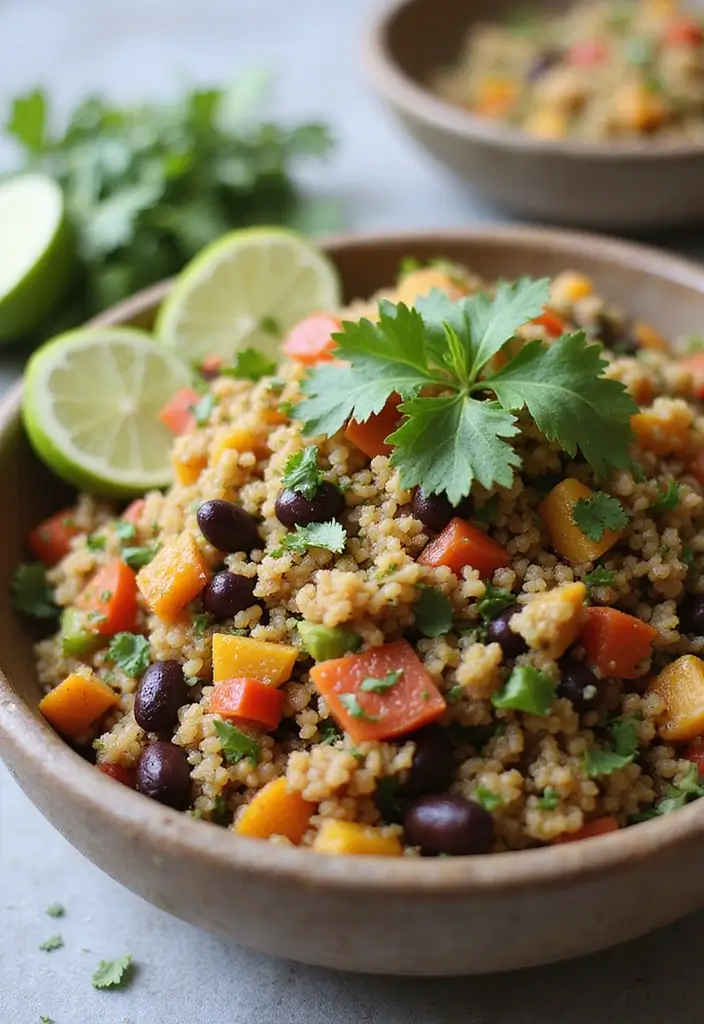 28 Whole Food Vegetarian Recipes for Clean Eating - 1. Quinoa & Black Bean Salad
