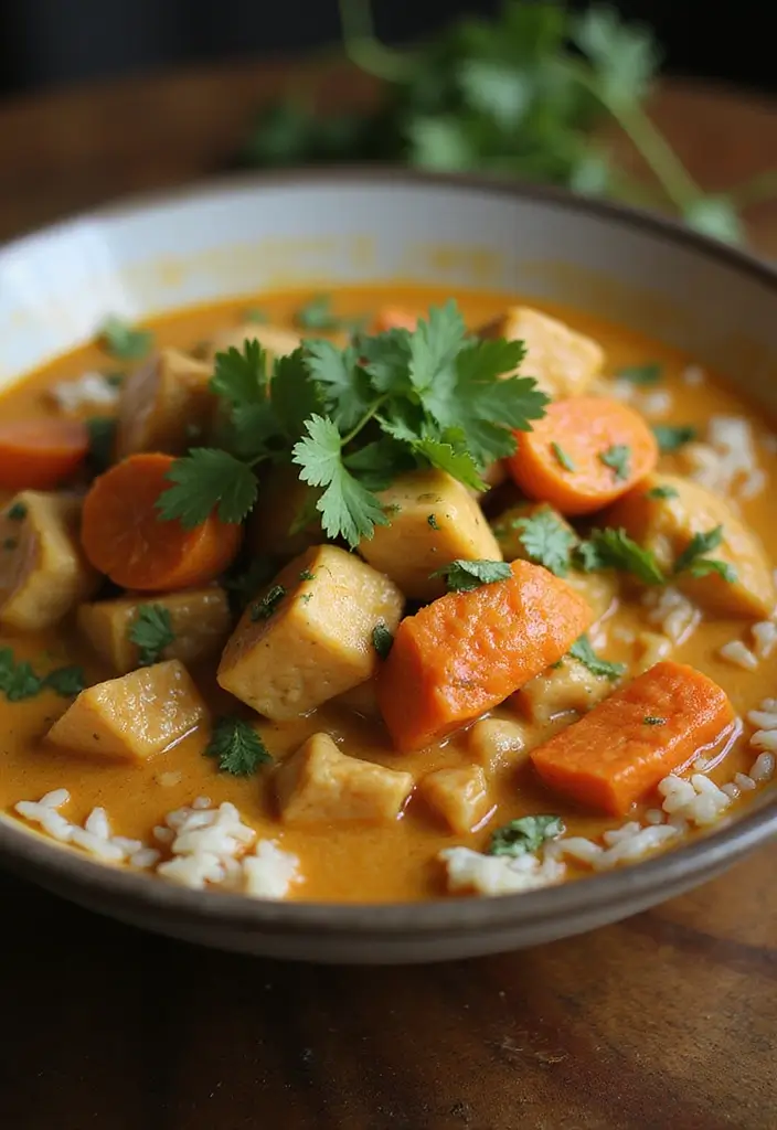 28 Whole Food Vegetarian Recipes for Clean Eating - 17. Thai Coconut Curry with Vegetables
