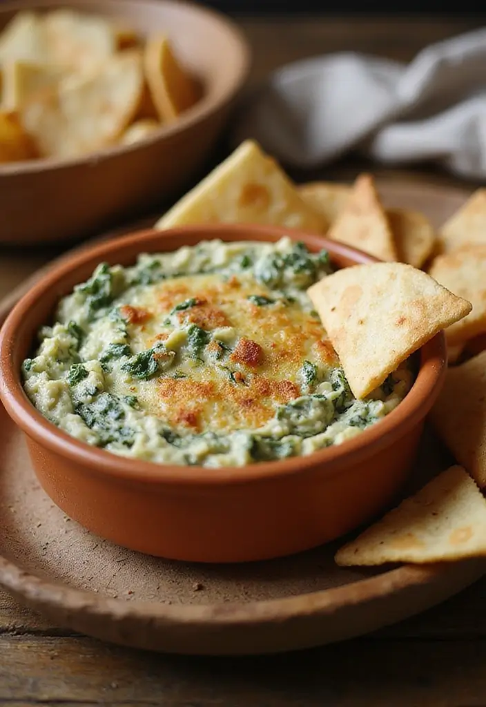 28 Whole Food Vegetarian Recipes for Clean Eating - 22. Spinach Artichoke Dip