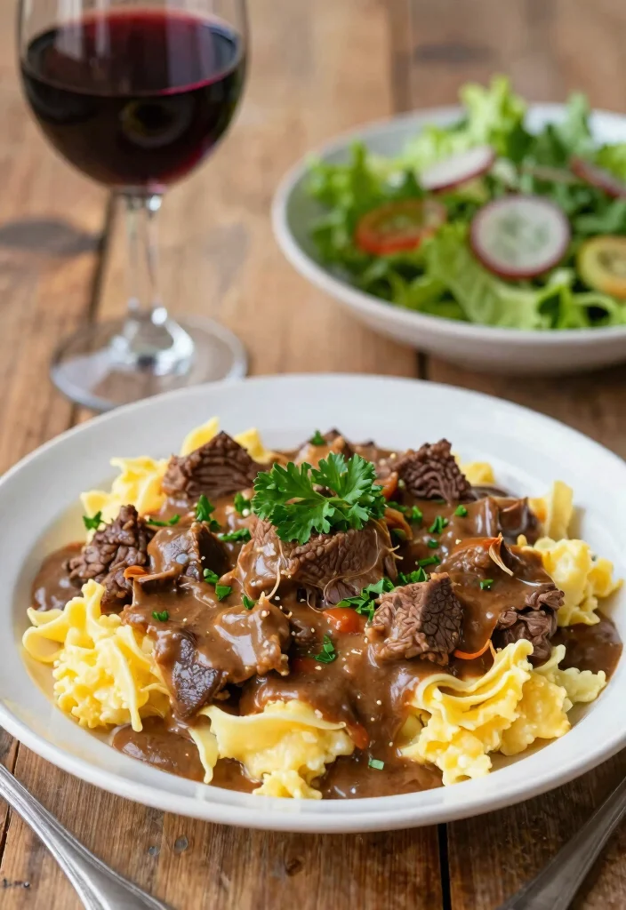 10 90s Dinner Recipes for Nostalgic Comfort Nights - 7. Beef Stroganoff 1