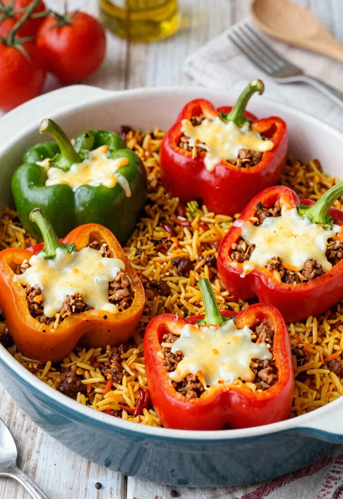 10 90s Dinner Recipes for Nostalgic Comfort Nights - 8. Stuffed Bell Peppers 1