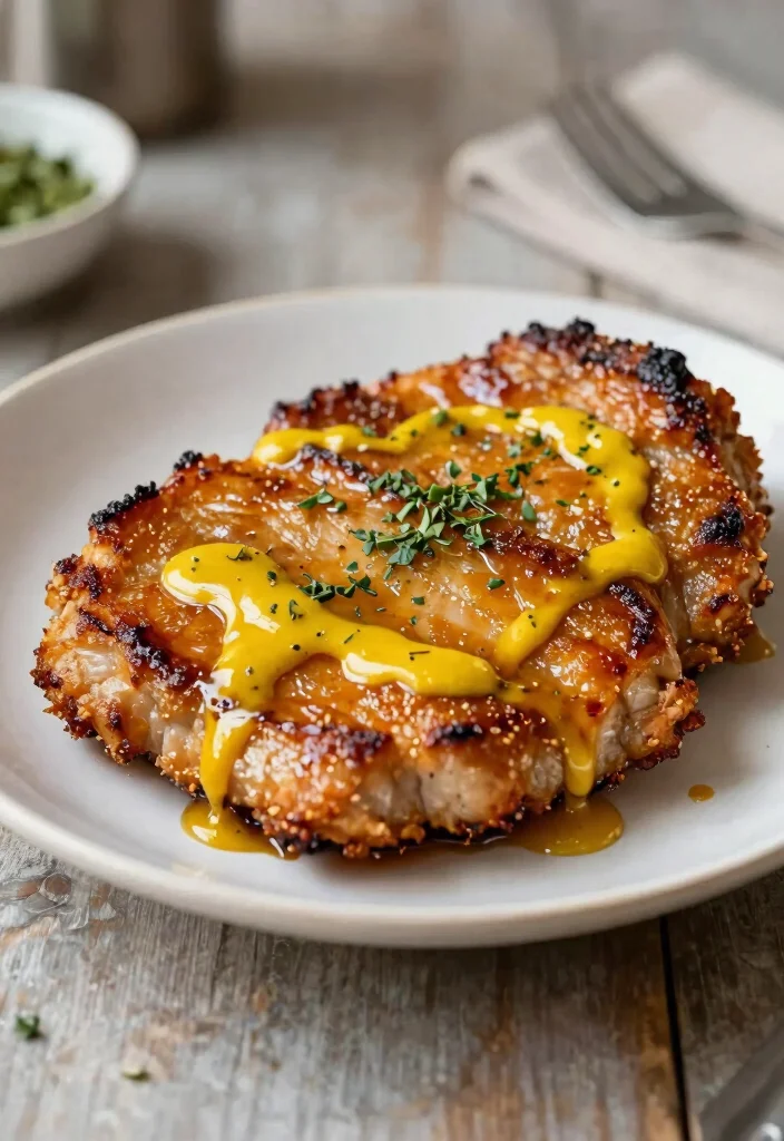 10 Carnivore Diet Dinner Recipes for Simple Meat-Based Meals - 4. Spicy Pork Chops with Mustard Glaze 1