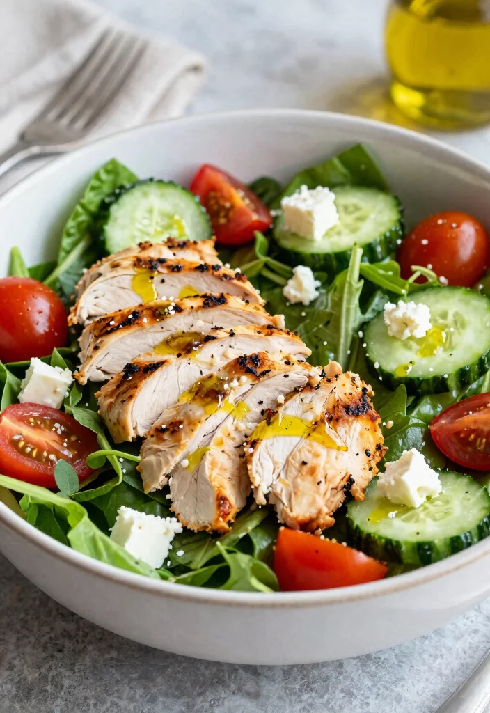 10 Easy Keto Lunch Recipes for Quick Low Carb Meals - 7. Greek Salad with Grilled Chicken 1