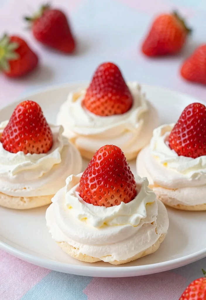 10 Egg White Dessert Recipes for Light Airy Sweet Treats - 3. Strawberry Meringue Nests 1
