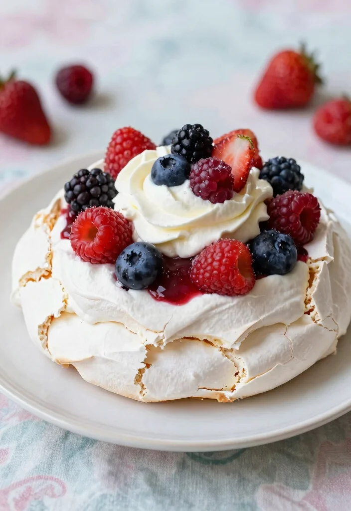 10 Egg White Dessert Recipes for Light Airy Sweet Treats - 7. Vanilla Bean Pavlova 1